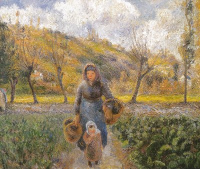 In the Vegetable Garden av Camille Jacob Pissarro